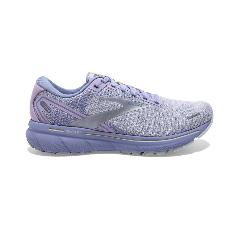 Brooks Women's Ghost 14 Cushioned Road Running Shoes - Lilac/Purple/Lime (DLRP60934)